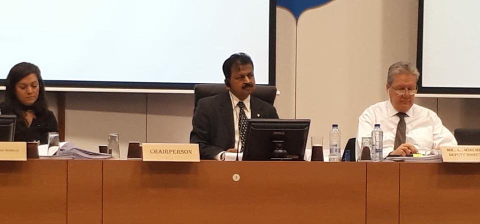 DGRI chairing a session of the Enforcement Committee of WCO in Brussels