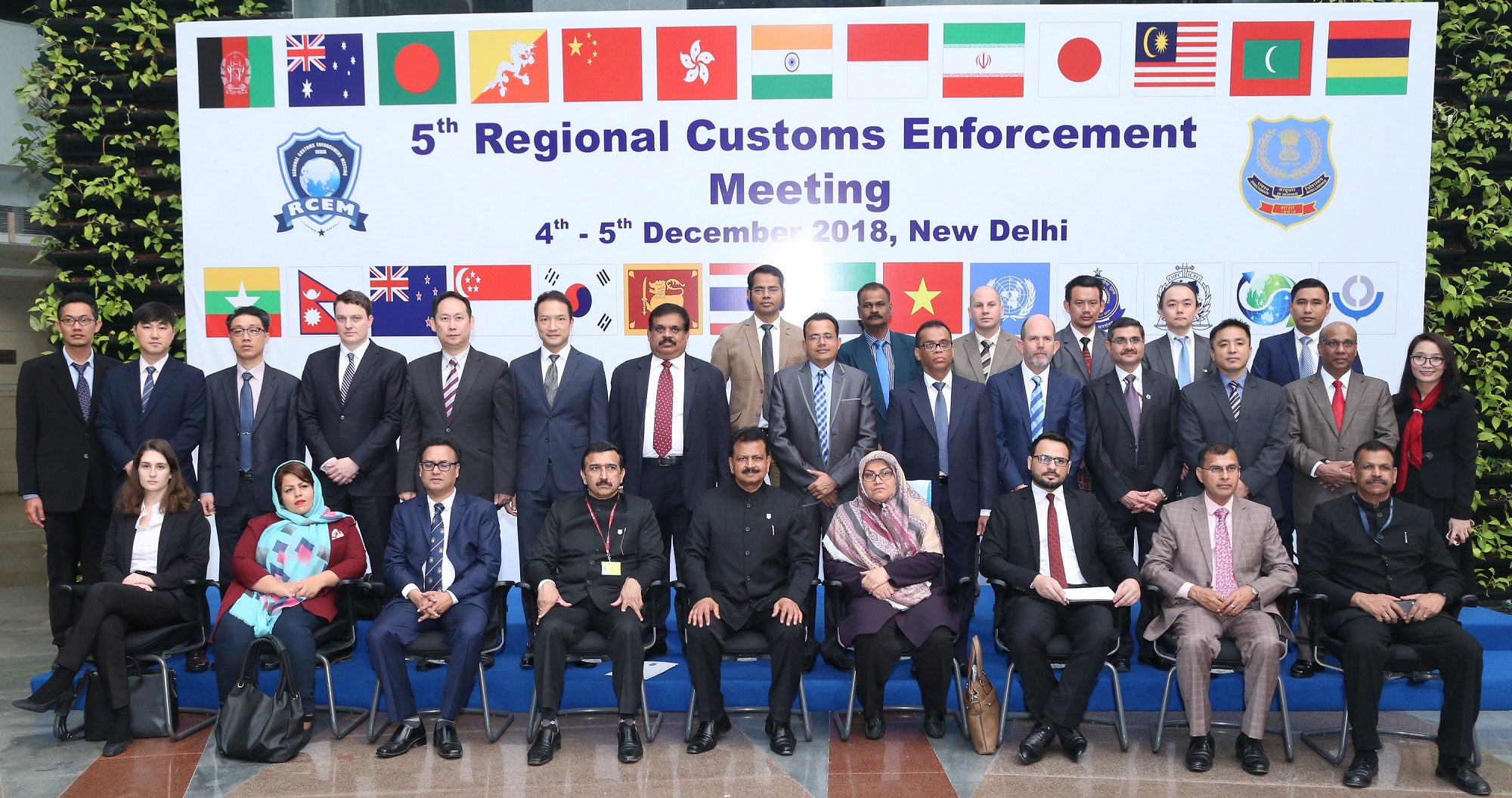 Participants from various countries on the occasion of 5th Regional Customs enforcement Meeting held on 4th – 5th December 2018 at New Delhi.